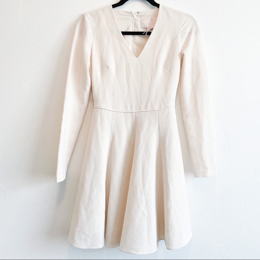 Gal Meets Glam v neck a line dress 00
